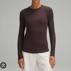 NWT Lululemon Hold Tight Long-Sleeve Shirt - Size 4, Espresso